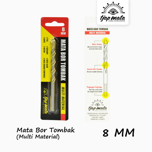 TJAP MATA / CAP MATA Mata Bor Tombak / Kaca / Marmer / keramik - 8 MM