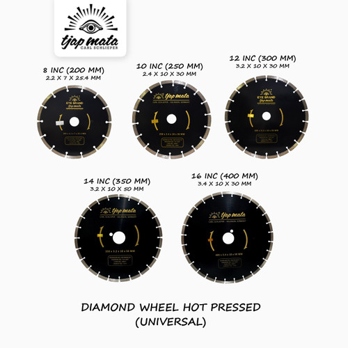 TJAP MATA / CAP MATA Diamond Wheel Hot Pressed (Universal)