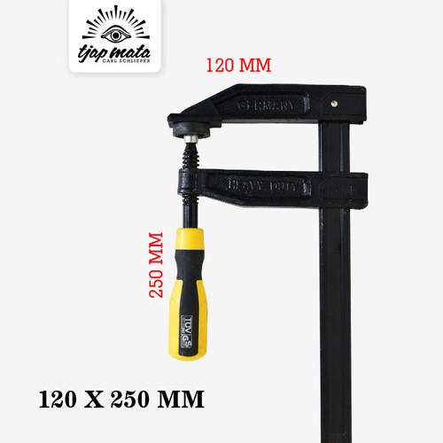 TJAP MATA / CAP MATA Clamp F / Klem / Catok F Kayu 250 MM (Heavy Duty)