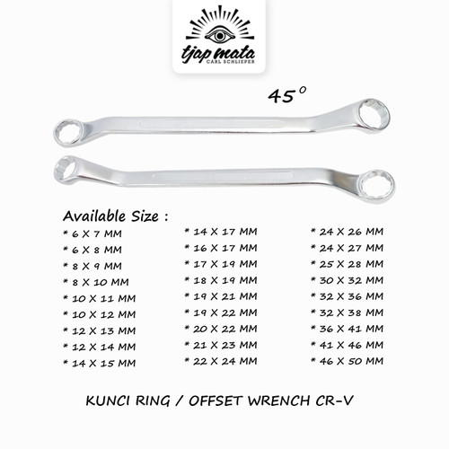 TJAP MATA / CAP MATA Kunci Ring / Offset Wrench CR-V