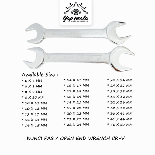 TJAP MATA / CAP MATA Kunci Pas / Open End Wrench (CR-V)