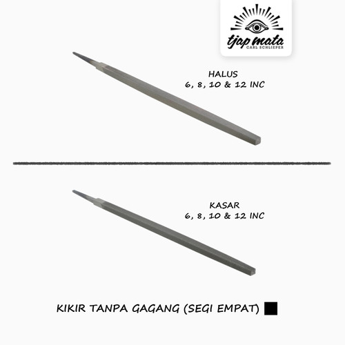 TJAP MATA / CAP MATA Kikir Segi Empat, (Tanpa Gagang)