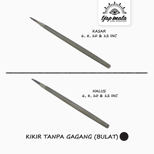 TJAP MATA / CAP MATA Kikir Bulat, (Tanpa Gagang)