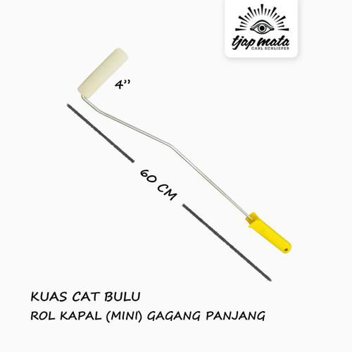 TJAP MATA / CAP MATA Kuas Cat Bulu Rol Kapal 4" (Kecil) Panjang 60 CM