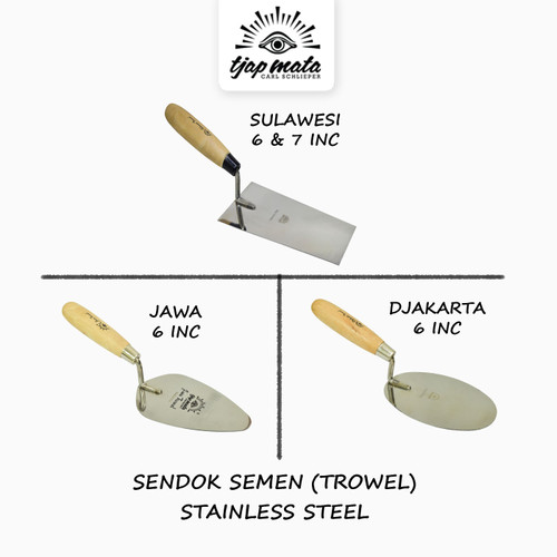 TJAP MATA / CAP MATA Sendok / Cetok Semen / Trowel - Stainless Steel