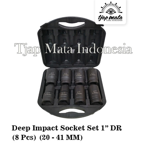 TJAP MATA / CAP MATA Deep Impact Socket Set 1" DR (8 Pcs) (20 - 41 MM)