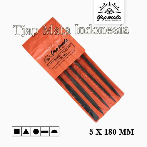 TJAP MATA / CAP MATA Kikir Jarum Set 5 Pcs (5 MM X 180 MM)