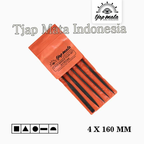 TJAP MATA / CAP MATA Kikir Jarum Set 5 Pcs (4 MM X 160 MM)