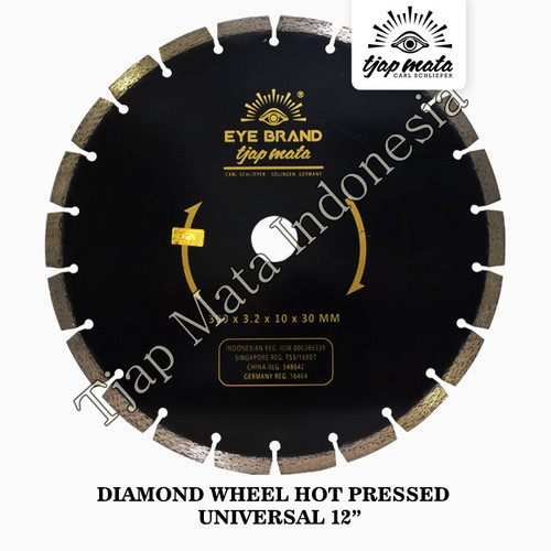 TJAP MATA / CAP MATA Diamond Wheel Hot Pressed Universal 12"