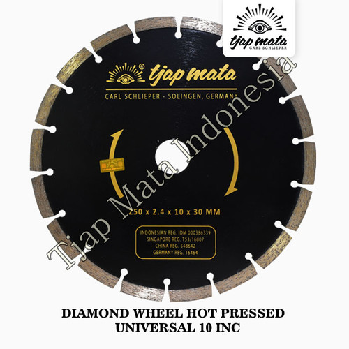 TJAP MATA / CAP MATA Diamond Wheel Hot Pressed Universal 10"