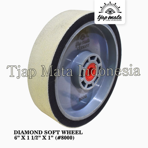 TJAP MATA / CAP MATA Diamond Soft Wheel 6" X 1 1/2" X 1" Putih #8000