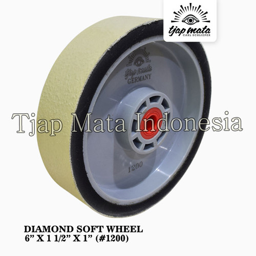 TJAP MATA / CAP MATA Diamond Soft Wheel 6" X 1 1/2" X 1" Kuning #1200