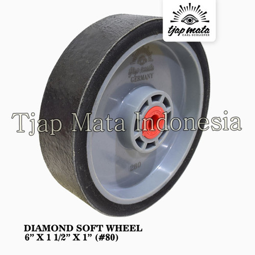 TJAP MATA / CAP MATA Diamond Soft Wheel 6" X 1 1/2" X 1" Hitam #280