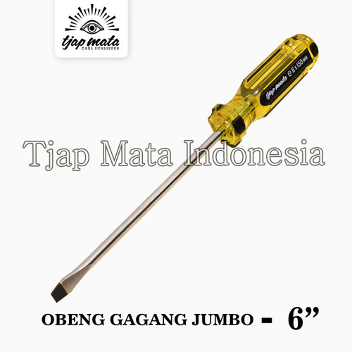 TJAP MATA / CAP MATA Obeng Gagang Jumbo - 6" X 6 MM