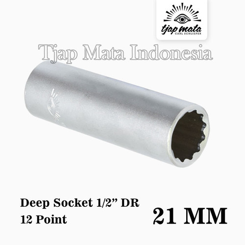 TJAP MATA / CAP MATA Socket 1/2" DR Deep 12 Point 21 MM