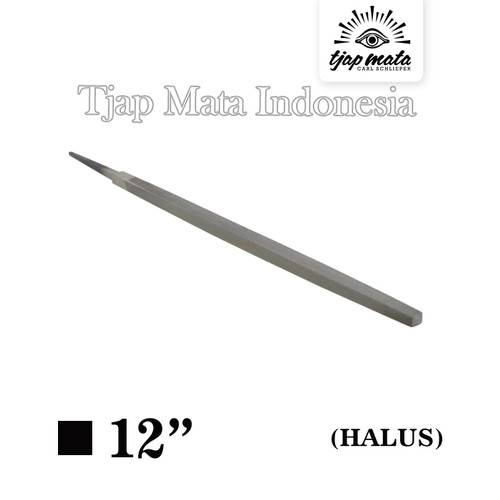 TJAP MATA / CAP MATA Kikir Segi Empat (Halus) 12" Tanpa Gagang