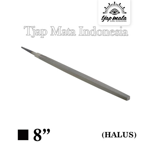 TJAP MATA / CAP MATA Kikir Segi Empat (Halus) 8" Tanpa Gagang