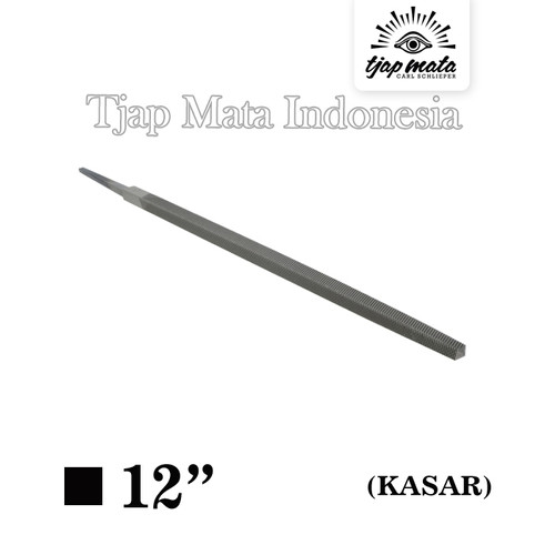 TJAP MATA / CAP MATA Kikir Segi Empat (Kasar) 12" Tanpa Gagang