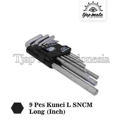 TJAP MATA / CAP MATA Set 9 Pcs Kunci L SNCM - Hex Long (Inch)