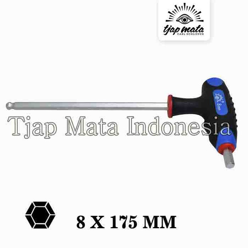 TJAP MATA / CAP MATA Kunci L SNCM Gagang Karet - Ball Point 8 X 175 MM