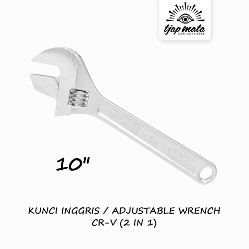 TJAP MATA / CAP MATA Kunci Inggris / Adjustable Wrench 10" (2 In 1) C