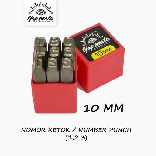 TJAP MATA / CAP MATA Nomor / Angka Ketok / Number Punch 10 MM