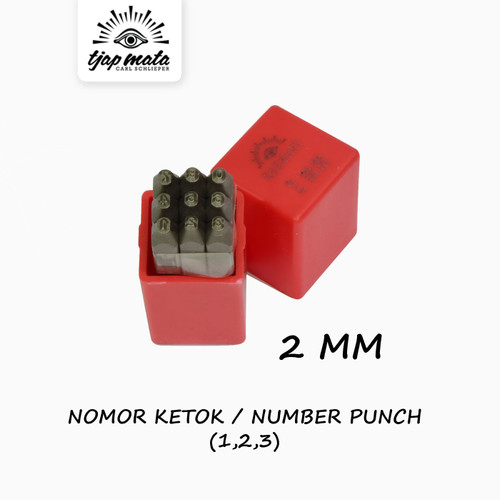 TJAP MATA / CAP MATA Nomor / Angka Ketok / Number Punch 2 MM