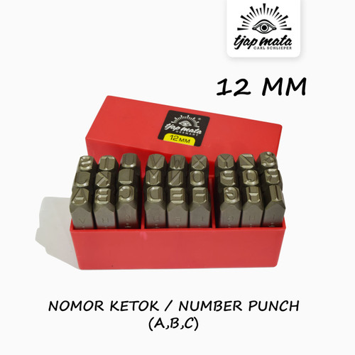 TJAP MATA / CAP MATA Huruf Ketok / Letter Punch 12 MM