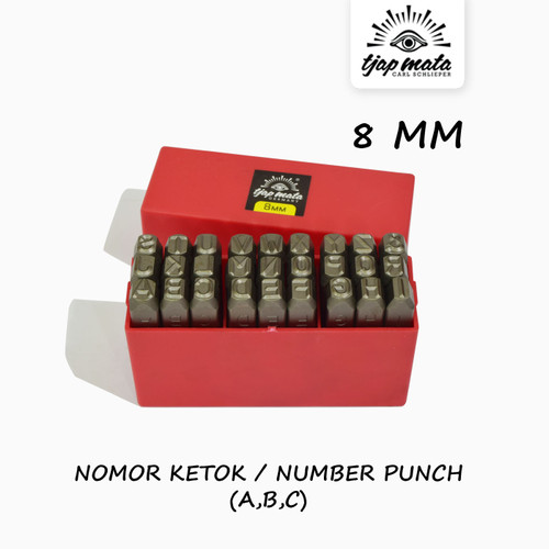 TJAP MATA / CAP MATA Huruf Ketok / Letter Punch 8 MM