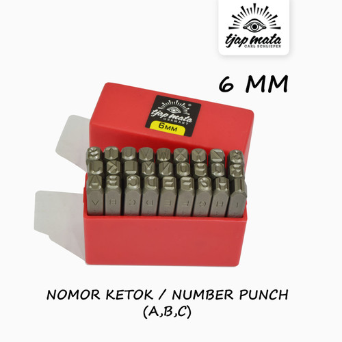 TJAP MATA / CAP MATA Huruf Ketok / Letter Punch 6 MM