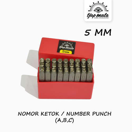 TJAP MATA / CAP MATA Huruf Ketok / Letter Punch 5 MM