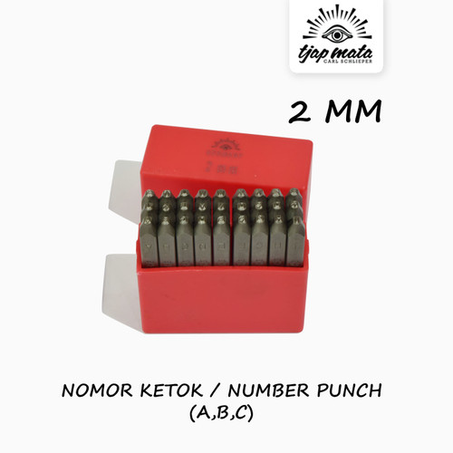 TJAP MATA / CAP MATA Huruf Ketok / Letter Punch 2 MM