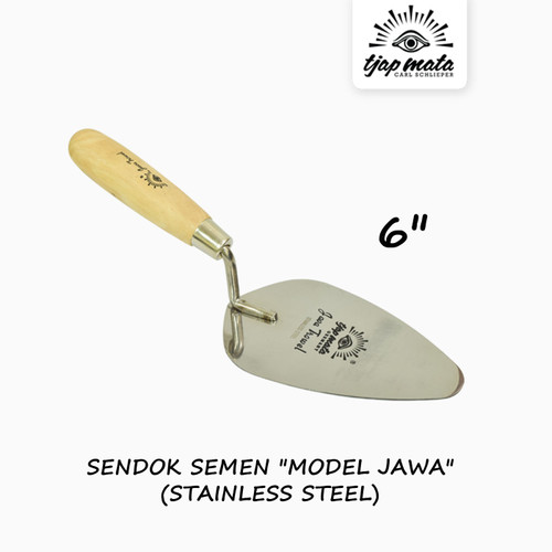 TJAP MATA / CAP MATA Sendok / Cetok Semen Jawa 6" (Stainless Steel)