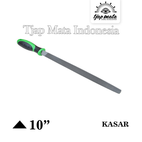 TJAP MATA / CAP MATA Kikir Segitiga (Kasar) 10", Gagang Karet