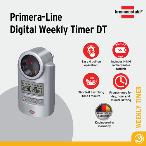 Brennenstuhl Primera-Line Digital Weekly Timer DT -1507500