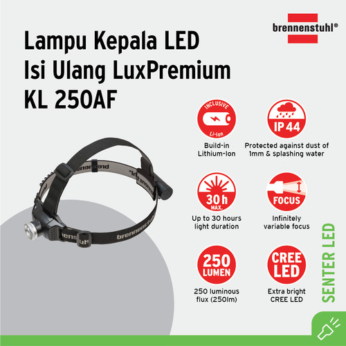 Brennenstuhl Lampu Kepala LED LuxPremium KL 250AF - 1177300