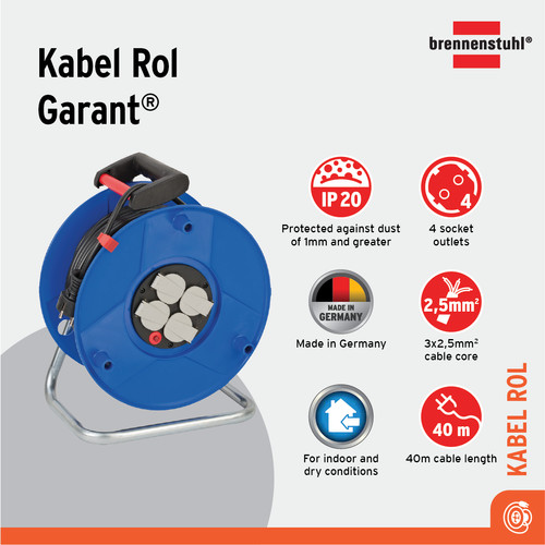 Brennenstuhl Kabel Rol Garant 40m - 1208300