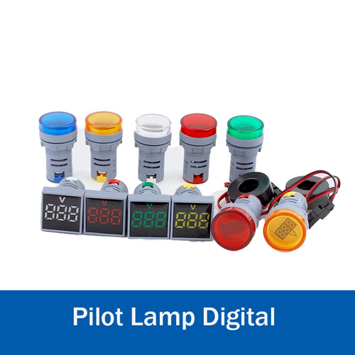 Pilot Lamp Digital Voltmeter+Amperemeter+Hz AD16-22VAH