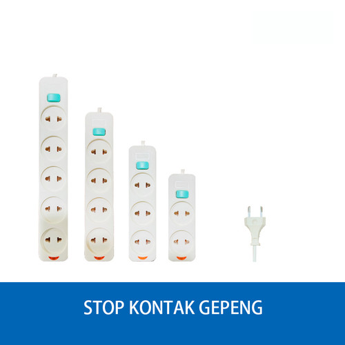 STOP KONTAK + KABEL 2,3,4,5 LUBANG 1.5/3/5 METER SNI