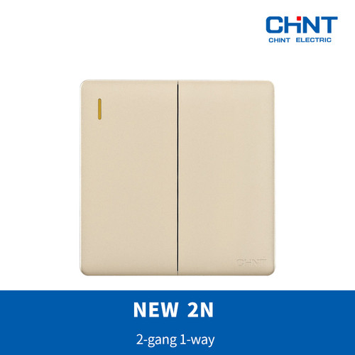 CHINT G NEW2N-Light Champagne(Emas) 2-g 1-way switch/saklar