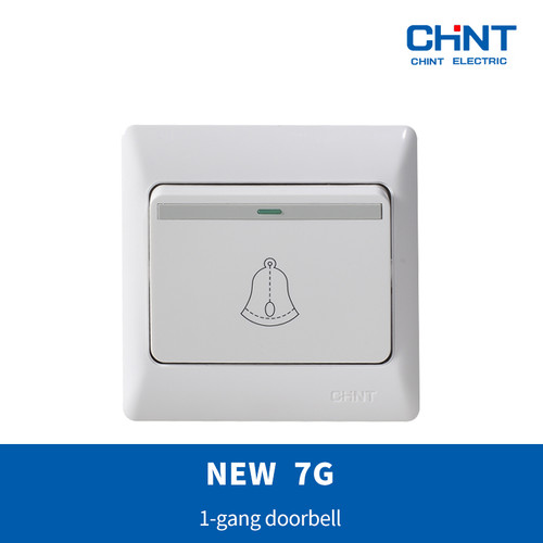 CHINT G NEW7 1-gang doorbell push button switch / bel pintu