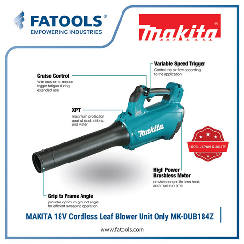 MAKITA DUB184Z Leaf Blower 18V Cordless Baterai Lithium Peniup Daun