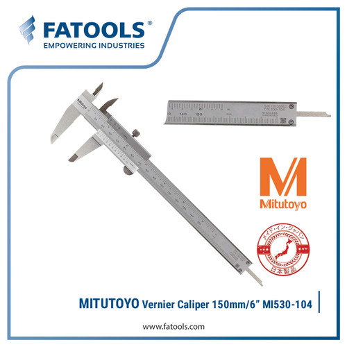 MITUTOYO 530-104 Vernier Caliper 6" 0-150mm