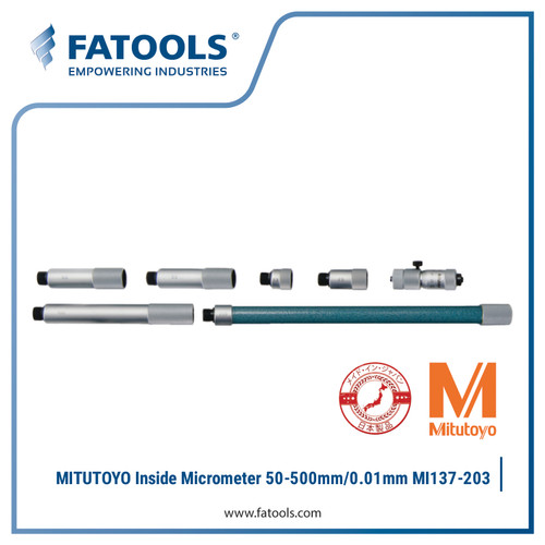 MITUTOYO 137-203 Tubular Inside Micrometer 50-500mm/0.01