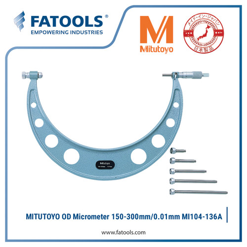 MITUTOYO 104 136A Outside Diameter OD Micrometer 100-200mm/0.01