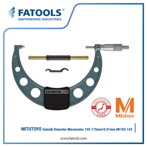 MITUTOYO 103-143 Outside Diameter Micrometer OD 150-175mm/0.01