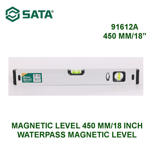 Waterpass Magnetic Level 91612A - Magnetic Level 450mm/18" Sata Tools