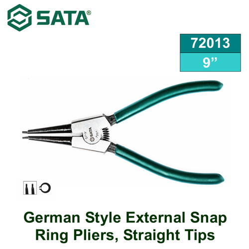 Tang Snap Ring 72013 9" Straight Tips German Style External Plier Sata