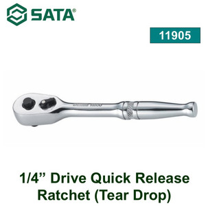 Gagang Sok 11905 1/4” Drive Quick Release Ratchet Sata Tools