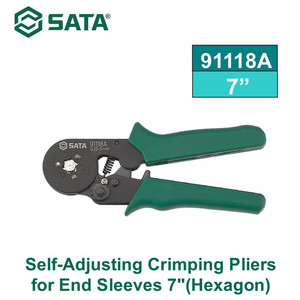 Tang Krimping 7" 91118A Self-adjust Crimping Pliers End Sleeves Sata